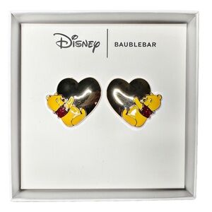 BaubleBar Disney Winnie the Pooh Heart Earrings - Yellow and Gold